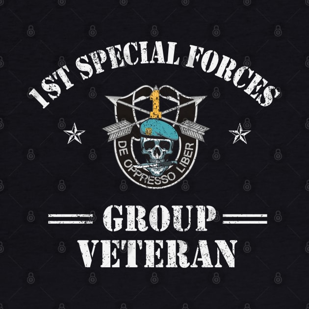 Proud US Army 1st Special Forces Group Veteran "De Oppresso Liber" SFG - Gift for Veterans Day 4th of July or Patriotic Memorial Day by Oscar N Sims